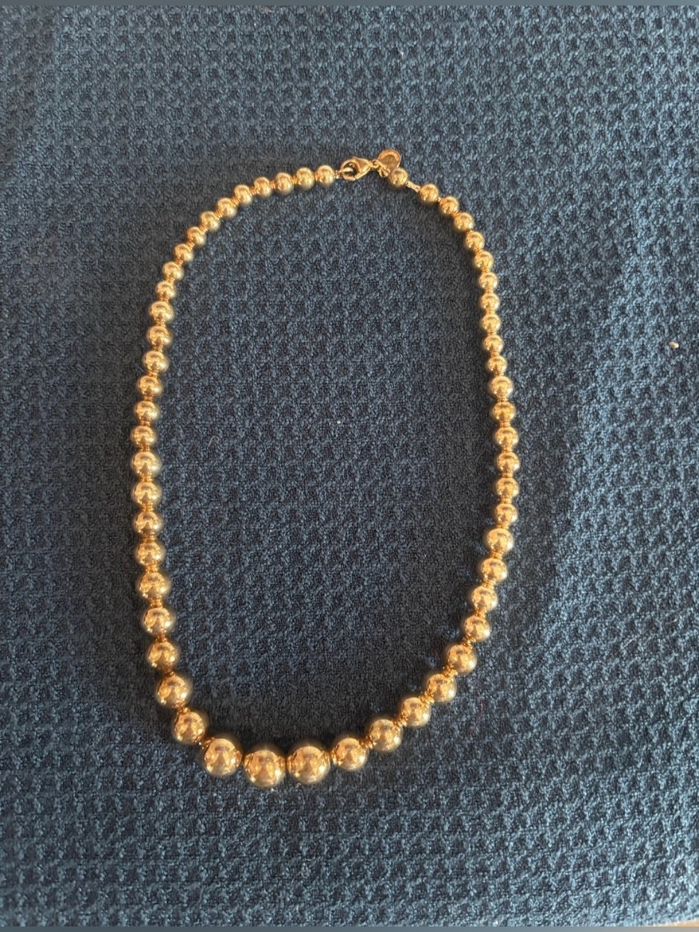 Tiffany & Co Graduated Bead Necklace 925 Sterling Silver